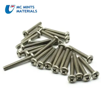 

Titanium Bolt M3 x4 5 6 8 10 12 15 20 25 30 35 40 45 50mm Ti Bolt Truss Cross Head Grade 2 Titanium Screw Ti Fastener