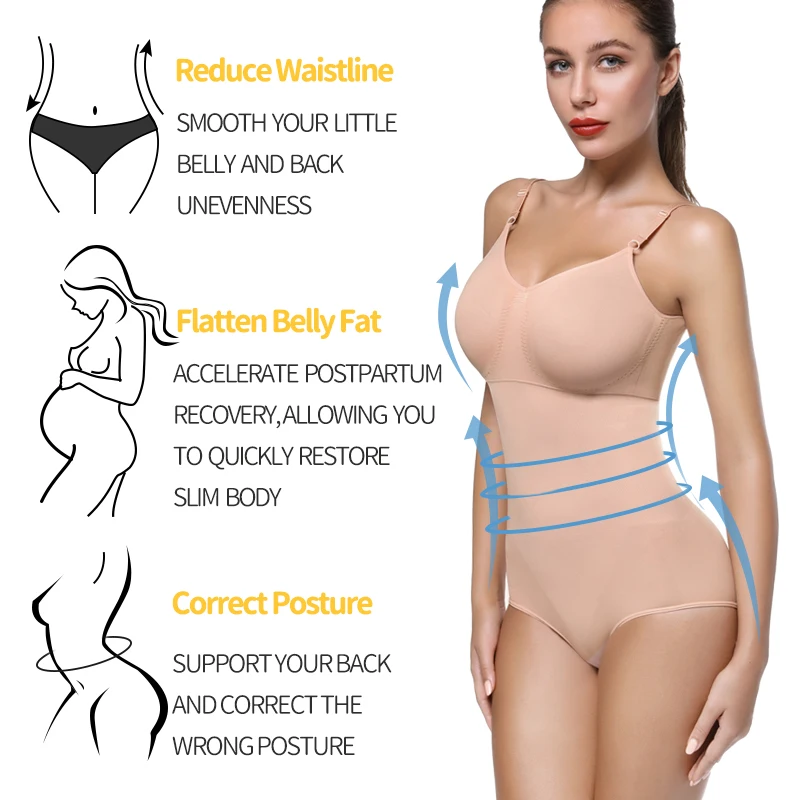 Bodysuit Shapewear Full Body Shaper Waist Trainer Women Abdomen Shapers Tummy Control Slimming Sheath Seamless Briefer Corset