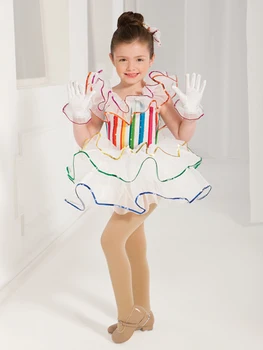 

2018 New Limited Girls Latin Dance Dress Fashion Princess Dress Dance Performance Wear Clothes 0285 Gloves Hair Accessory