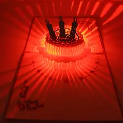 3D лазерная резка поздравительных открыток с днем рождения торт Музыка Светодиодный Освещение бумажное изделие ручнйо работы карты резьба