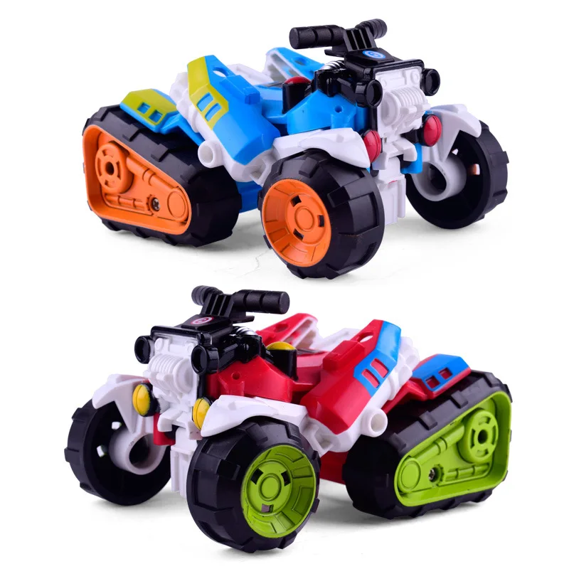 

Second Variable Zhanji Transformation Toy Jingang Step Transformation Beach Motorcycle Educational Robot Kids Toy