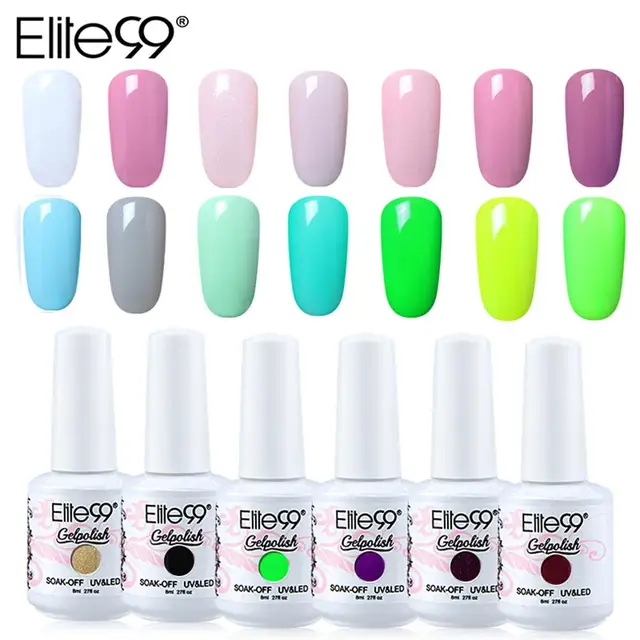 Elite99 8ML Licht Farbe Gel Nagellack Tränken Weg Nail art Hybrid Lack UV Gel Polnischen Vernis Semi Permanent gel Lack Gellak