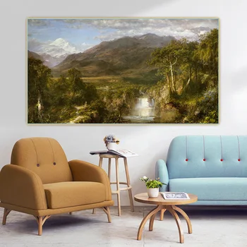 

Citon Frederic Edwin Church《The Heart of the Andes》Canvas Art Oil Painting Artwork Picture Backdrop Wall Decor Home Decoration