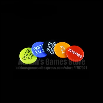 

5PCS Texas Hold'em Accessory Reserved/Small Blind/Big Blind/Kill/Missed Blind Poker Chips Set Casino Supply 30*3mm