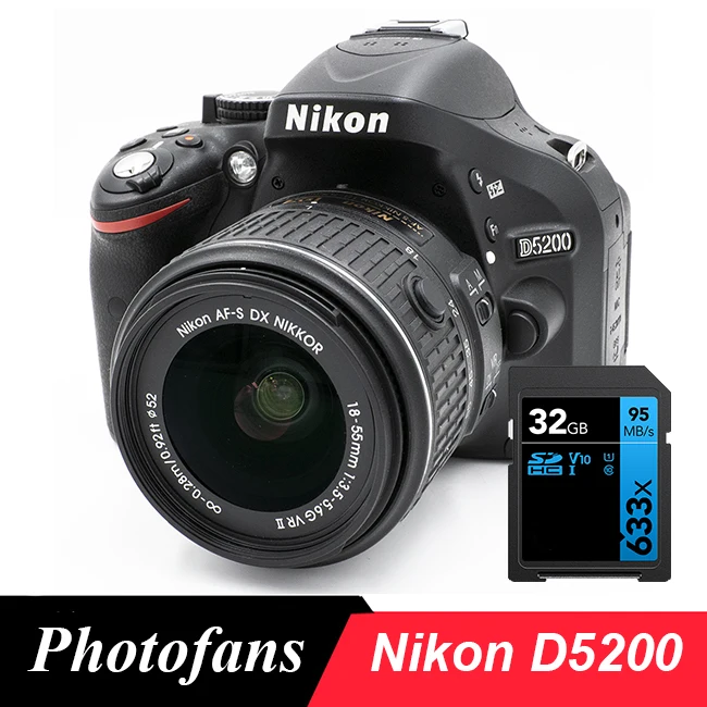 Nikon D5200 Зеркальный фотоаппарат с объективом 18-55mm | Электроника