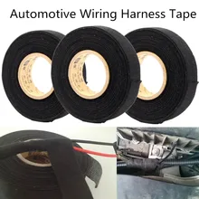 Cinta aislante adhesiva resistente al calor, arnés de cableado de tela resistente a la abrasión, de seguridad para Electricista Automotriz, 19MM x 15M