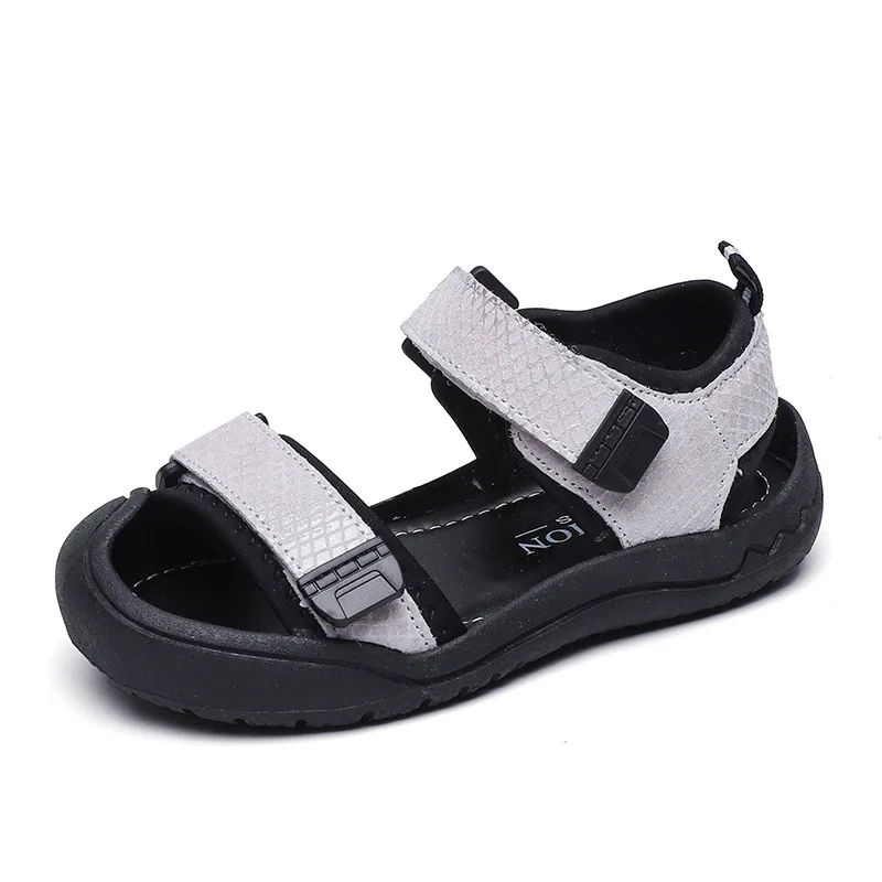 

2020 Boys Open Toe Genuine Leather Sport Sandals Kids' Summer Beach Walking Water Shoes Teens Boys Sandals Outdoor Footwear