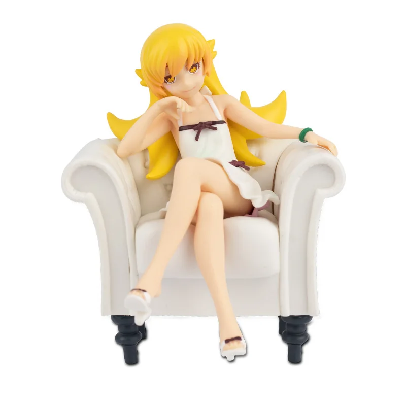 

11cm Anime Bakemonogatari Series Figure Sofa Seat Oshino Shinobu PVC Action Figure Toys Collectible Model Toys