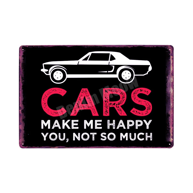 Fix Cars Plaque Shabby Chic Metal Tin Signs Classic Car Wall Art Poster Advertising Plates Bar Garage Vintage Home Decor MN117 - Цвет: D