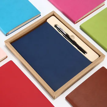 

A5 Book PU Faux Leather Business Notebook Pen High Quality Notepad Color Journal Office School Supplies Gift Stationery Gifts