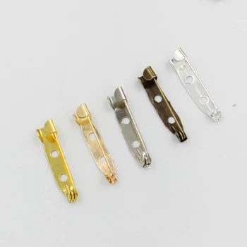 

50pcs 15/20/25/32/38/40/45mm Brooch Clip Base Pins Safety Pins Brooch Settings Blank Base For DIY Jewelry Making Supplies