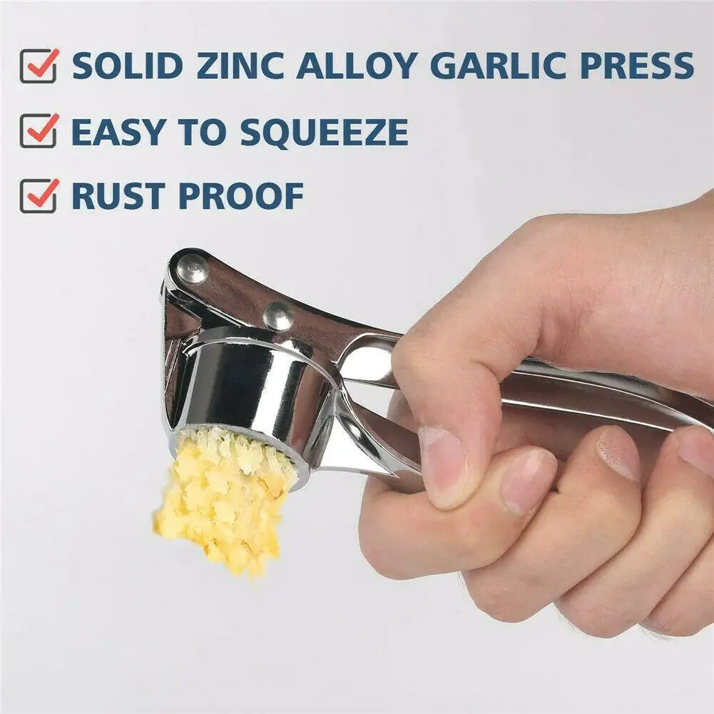 

Zinc Alloy Stainless Steel Garlic Press Garlic Twister Garlic Kitchen Cutting Manual Squeezed Garlic Garlic Tools Minced Ma X3W9