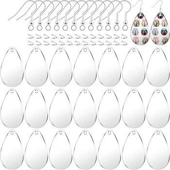 

168 Pieces DIY Earrings Making Kit Acrylic Teardrop Earring Pendants Clear for DIY Earrings Projects and Crafts