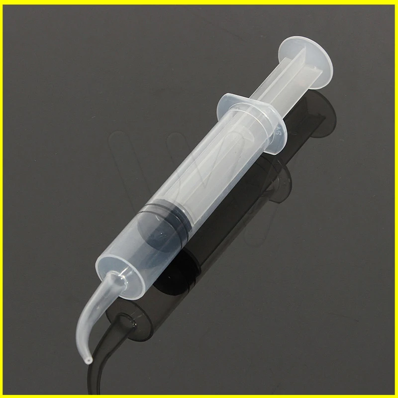 10 Pcs Dental Disposable Irrigation Syringe Curved Tip Plunger Fit Tightly 12CC (4)