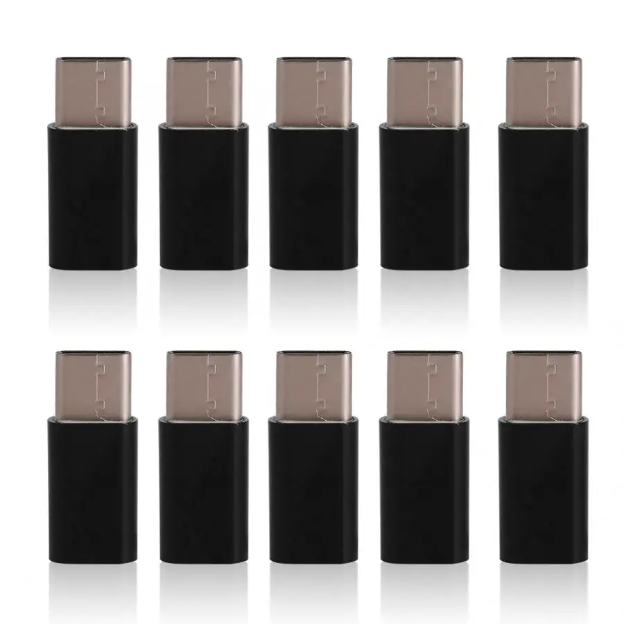 10 шт. USB 3,1 type c Мужской Разъем для Micro USB 2,0 5pin Женский адаптер для передачи данных телефон Android кабели телефоны