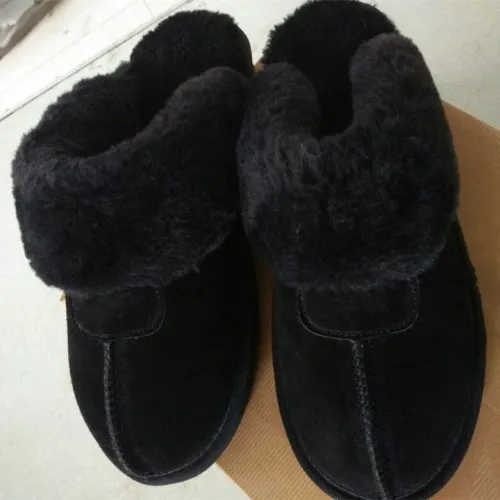 ; теплые зимние тапочки унисекс; кожа; Австралийский стиль; бренд IVG; женские домашние тапочки; европейские размеры 35-44 - Цвет: 3