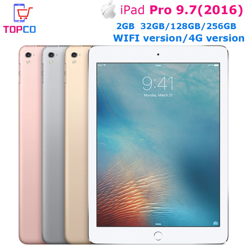 Apple iPad Pro 9.7 (2016)  WIFI/Wi-Fi + Cellula LTE 9.7" Dual-core A9X 12MP&5MP 3GB&64GB/256GB Fingerprint Cellphone best cell phone for a teenager