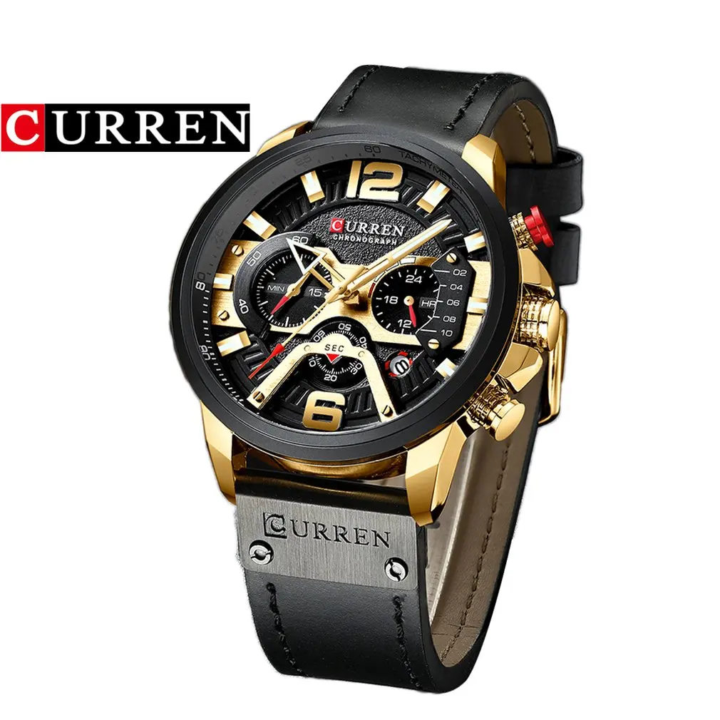 

Carrian 8329 Fashion Men'S Waterproof Watch Six-Pin Multi-Function Calendar Watch Large Dial Quartz Casual Watch