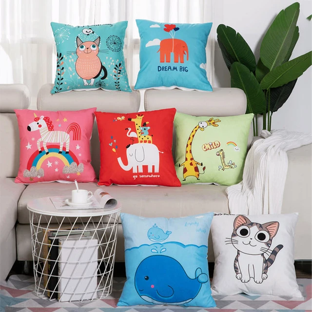 Almofada travesseiro sofá desenho casa, raposa, animais, simples, laranja  png