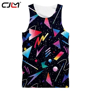 

CJLM Vest Summer Fashion Geometry Starry sky 3D Vest Printing Polygon Multi-code Summer Clothing Harajuku Men's Vest dropship