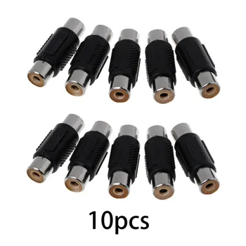 

Female To Female 5/10PCS Jack Coupler Adapter Connector Audio Connector