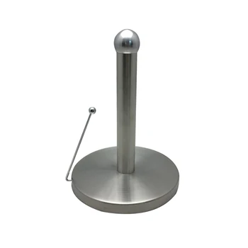 

Stainless Steel Roll Paper Holder Easy Tear Holder Free Standing Kitchen Paper Roll Storage Rack for Kitchen Toilet Bathroom