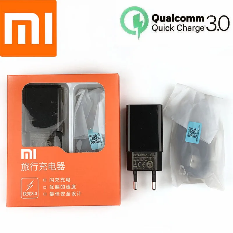 Оригинальный EU Xiaomi Mi6 QC 3 0 быстрое зарядное устройство адаптер USB Type C кабель для mi 8
