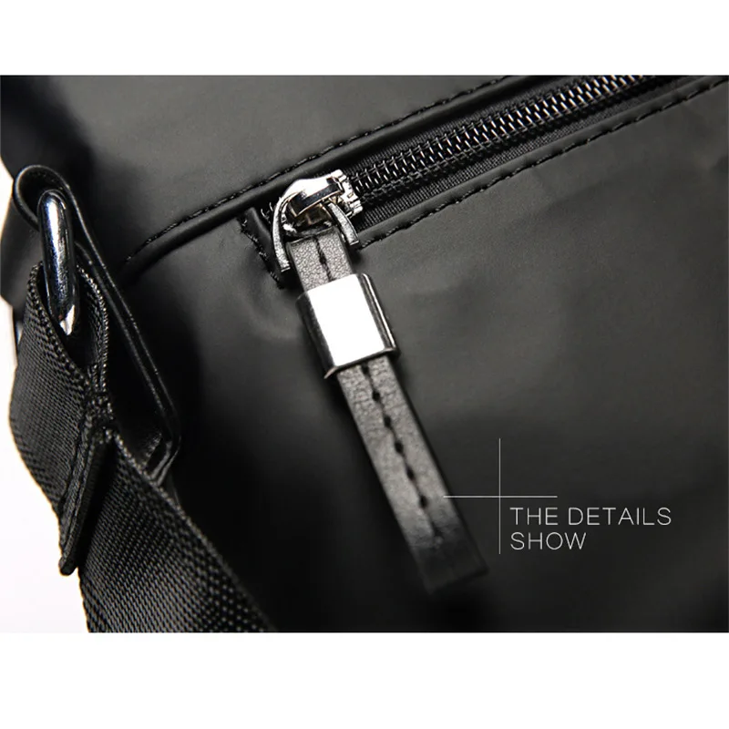 Короткая мужская сумка на одно плечо, одноцветная нейлоновая водонепроницаемая переносная сумка для путешествий, сумка-мессенджер, кошелек для монет и карт, мужская сумка через плечо