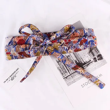 

print character Flower design Waist seal fashion Women belt