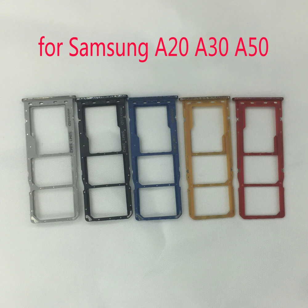 Sim-карты адаптер лотка держатель для samsung A10 A20 A30 A40 A50 A60 A70 A80 A90 телефон черный Nano SIM Слот карты Micro SD