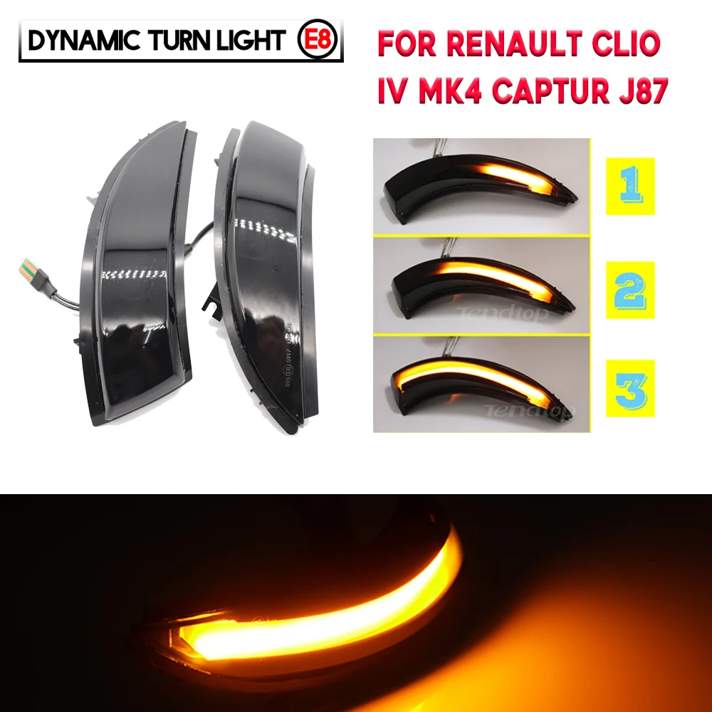 

Free Shipping For Renault Clio IV MK4 BH RS Grandtour KH 2012-2016 LED Dynamic Turn Signal Light Side Mirror Indicator