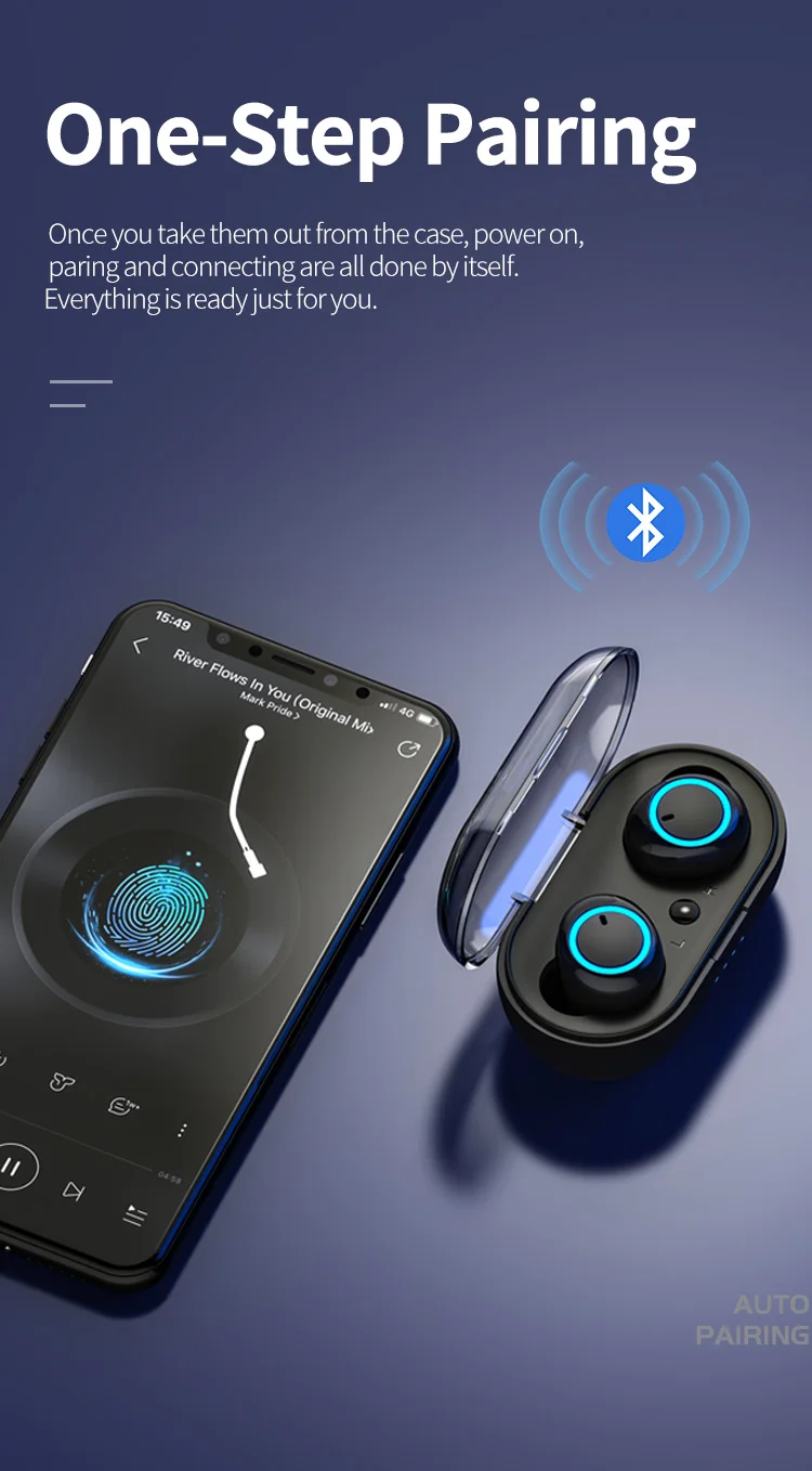 LEORY D10 TWS bluetooth 5,0 наушники стерео Smart Touch бинауральные звонки беспроводные Hifi наушники с зарядным устройством