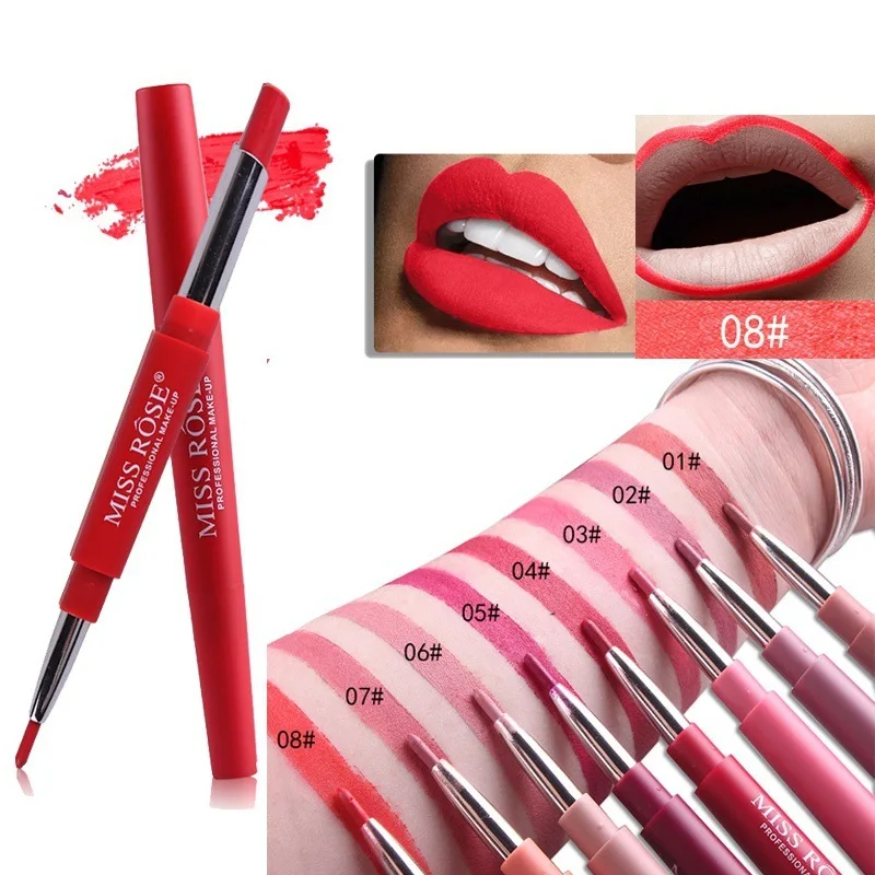 

MiSS ROSE 2 in 1 Matte Lipstick Make up Lip Gloss