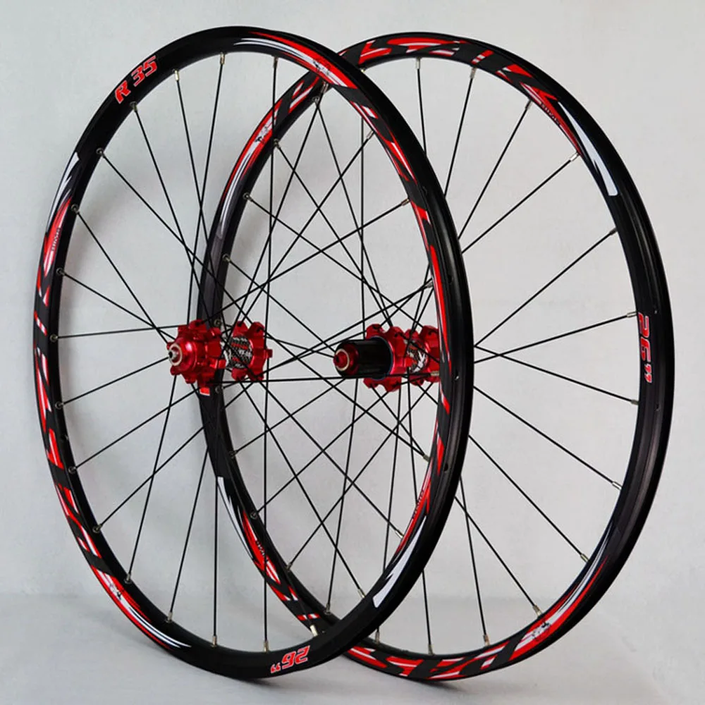 27.5 Red Carbon Pasak Mtb Колесная 26 27,5 er Гладкий подшипник спереди 2 сзади 4 Alu диски 24 Отверстия прямой тянуть дисковый тормоз светоотражающий ночной Светильник - Цвет: 27.5 Red Carbon