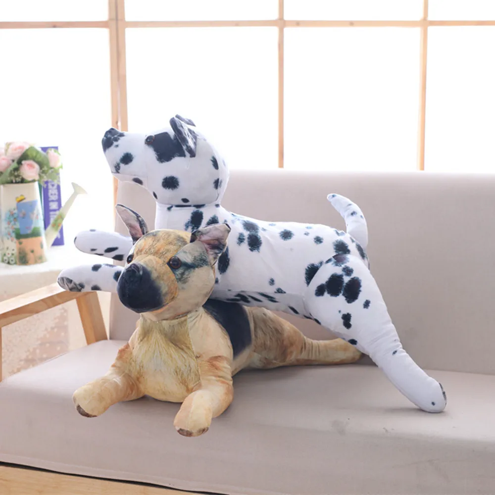 Kawaii Dalmatians мягкие игрушки 70 см большая Милая имитация собаки плюшевые игрушки мягкие куклы детские игрушки для малышей в подарок три типа