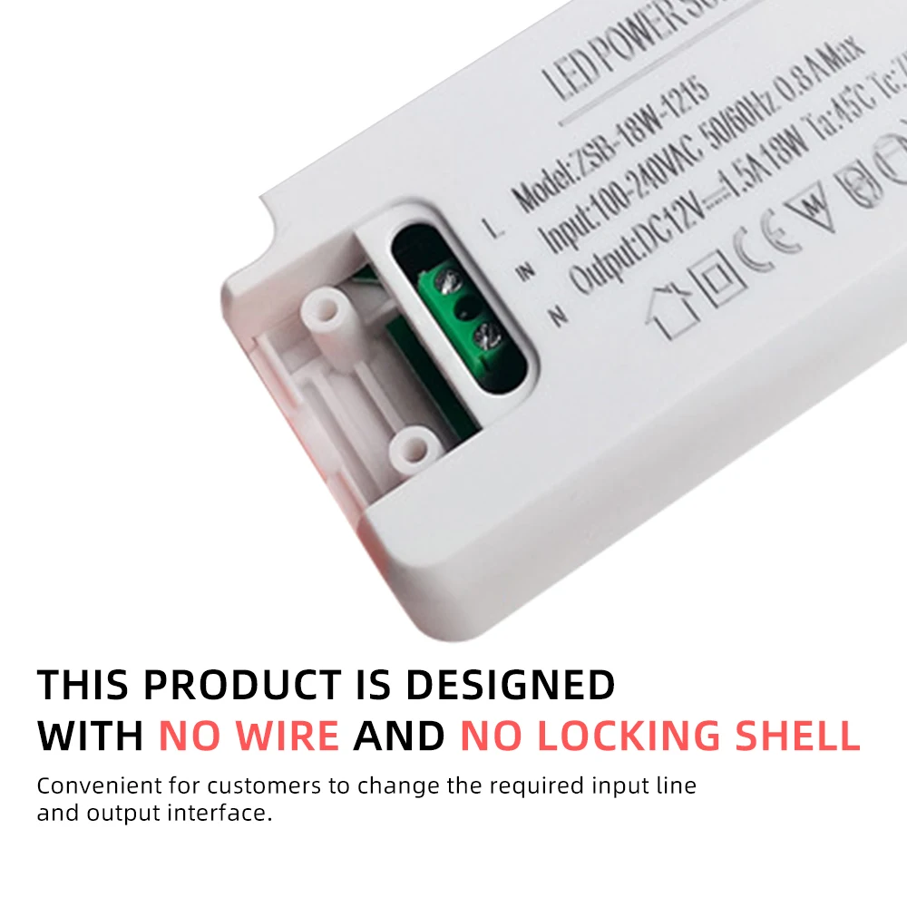 AC100V-240V Per DC12V Costante Volatge 18W 36W Super Sottile HA CONDOTTO il Driver LED di Alimentazione Forniture 3A il Trasformatore di Illuminazione per illuminazione A LED