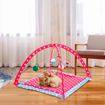 

Portable Pet Cat Toys Funny Cat Tent Toys Mobile Activity Pets Play Bed Toys Cat Play Mat Blanket House Detachable Kitten Tents