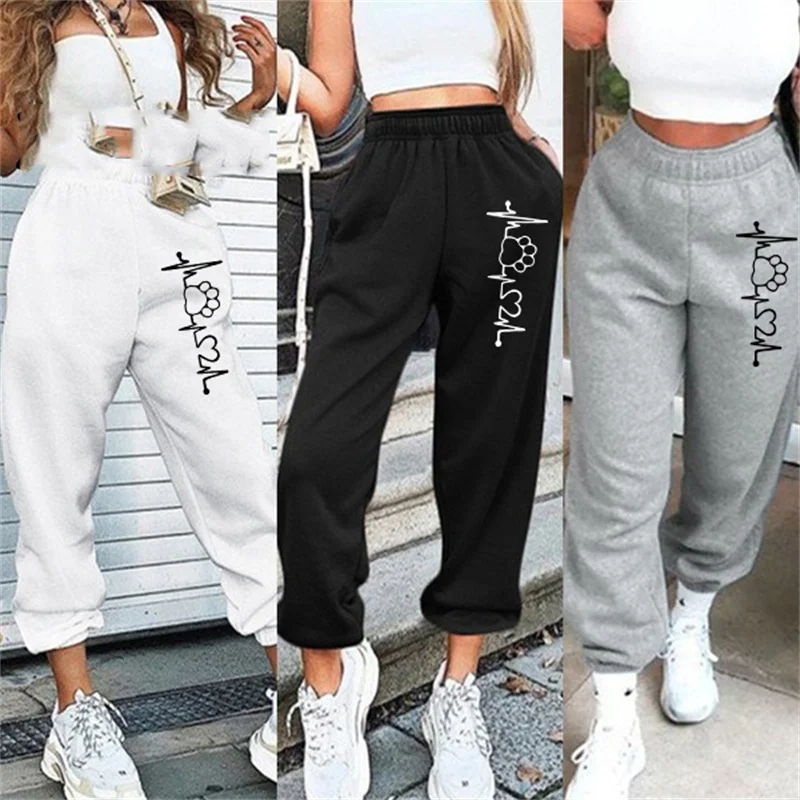 

2021 Casual Long Pants Women's Sports Pants Breathable Soft Loose High Quality Slim Ankle Pants Korean Fitness Pants Sweatpants