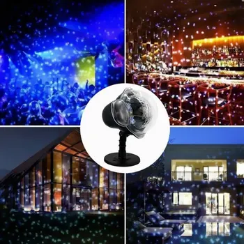 

Beautiful LED Lamp Plastic Christmas Snowflake Moving Waterproof Landscape Lamp Portable Decor Indoor Outdoor Projector Lights
