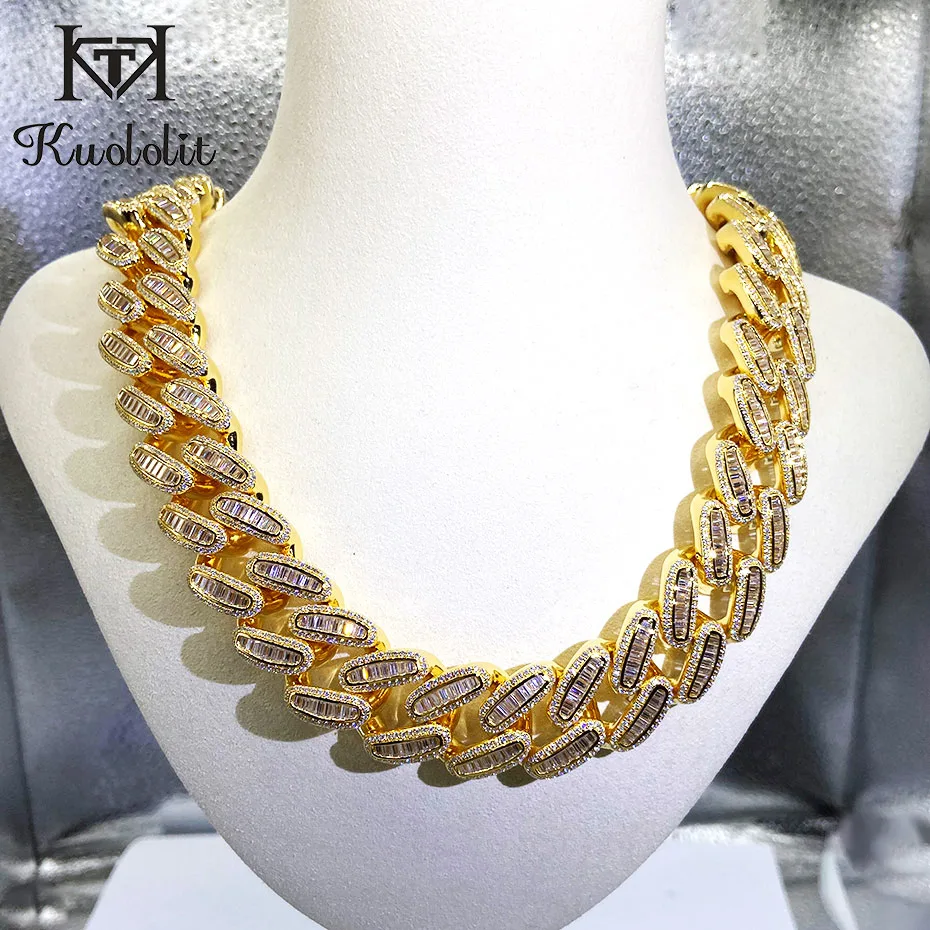 Kuololit Baguette Moissanite Cuban 