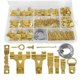 

250Pcs Picture Hooks Heavy Duty Picture Hangers Picture Hanging Kit with Picture Wire, Nails, Sawtooth, D Ring