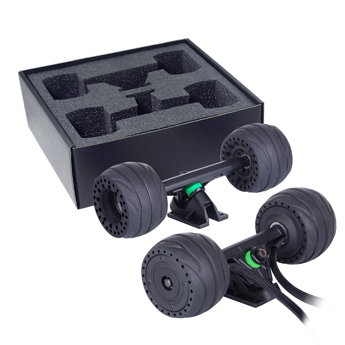 

105BP 60 (K / V) Replaceable Hub Motor Set Skateboard Accessories Outdoor Fun - (Hub Motor*2 + Front Wheel *2+ Trucks*2)
