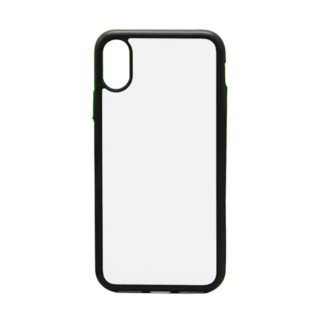 Black 20 шт./лот для iPhone xs 7 6 6s 8 X Plus 9 2D ПК сублимационная печать, чехол для сотового телефона+ алюминиевая пластина - Цвет: Black