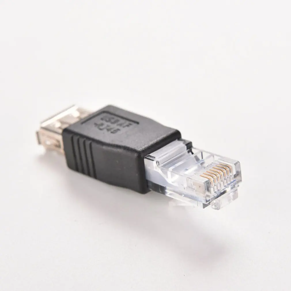 Сетевой интерфейс Rj45 к Usb Женский адаптер Usb к сетевому кабелю Хрустальная головка Usb Женский к Ri45 Хрустальная головка