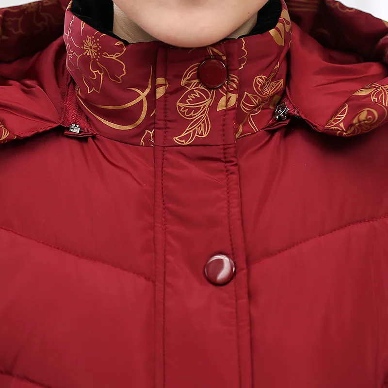 

Middle-aged Women Dress Cotton-padded Clothes 40-50-Year-Old Large Size Middle Aged And Elderly People WOMEN'S Wadded Jacket Win