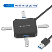 Внешний usb-хаб Lention, 1 м, 4 порта, USB 3,0, usb-разветвитель для Macbook Pro 16, ноутбук, компьютер, концентраторы, кабель для подключения принтера(China)