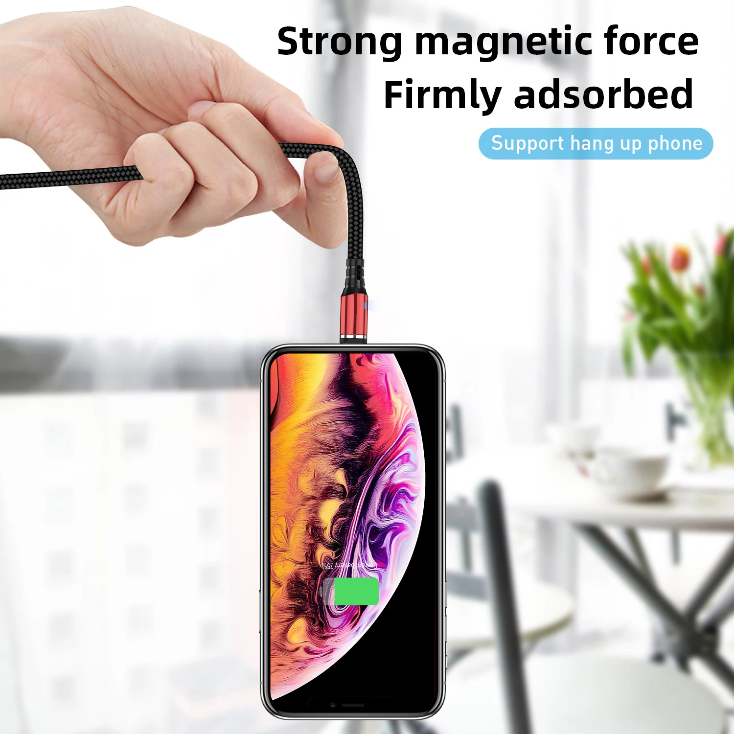 Магнитный кабель USLION USB Type C для Samsung S10 металлический Micro быстрой зарядки Xiaomi