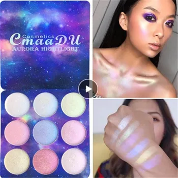 

CmaaDu 9 Colors Gliltter Eyeshadow Palette Matte Eye Shadow Pallete Shimmer Shine Nude Make Up Palette Concealer TSLM1 Makeup