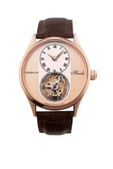 

HAOFA Mens Flying Tourbillon Movement Mechanical Skelenton Luxury Watch