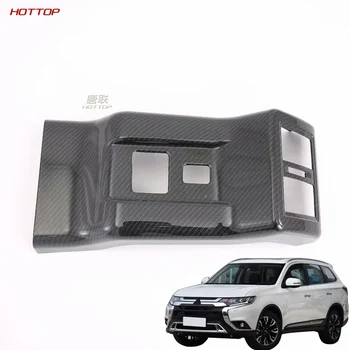 

ABS Carbon Fiber Texture Black Rear Air Condition Outlet Vent Frame Cover for Mitsubishi Outlander 2019